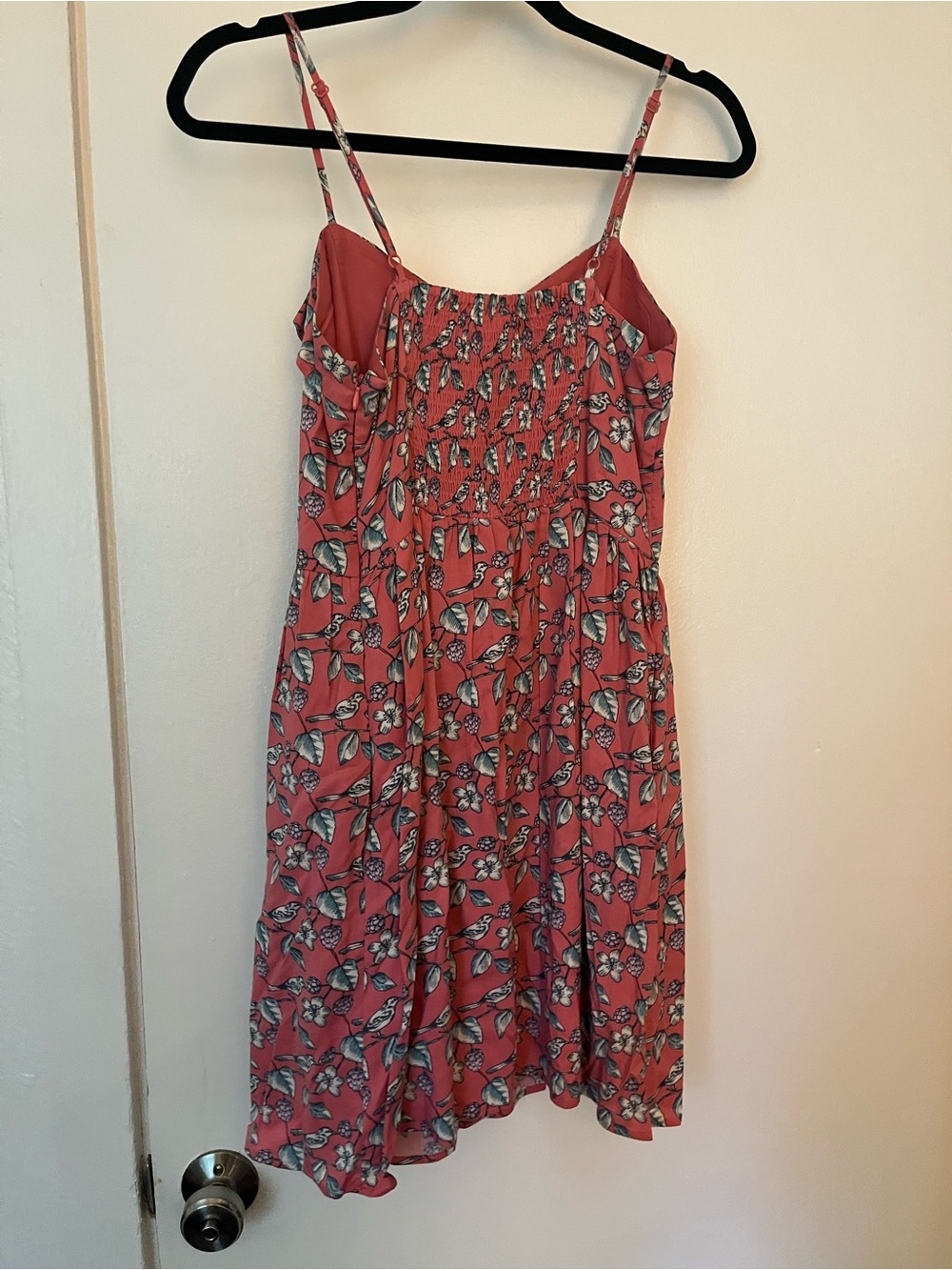 LC Lauren Conrad Coral Pink Floral Spaghetti-Strap Dress - Picture 3 of 3